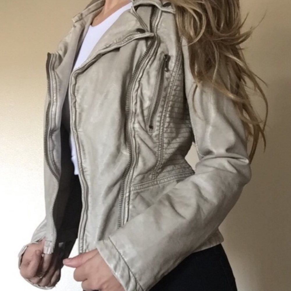 Vegan leather free people jacket
